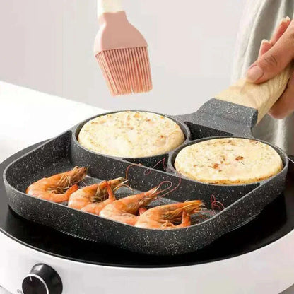 2/4-Hole Egg Frying Pan Non-stick Omelet Pan Egg Pancake Steak Pan Cooking Egg Ham Pans Breakfast Maker Egg Cooker Pan