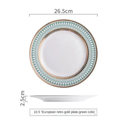 European style ceramic desserts, salad plates, restaurants, light luxury dishes, kitchen utensils - Kimlud