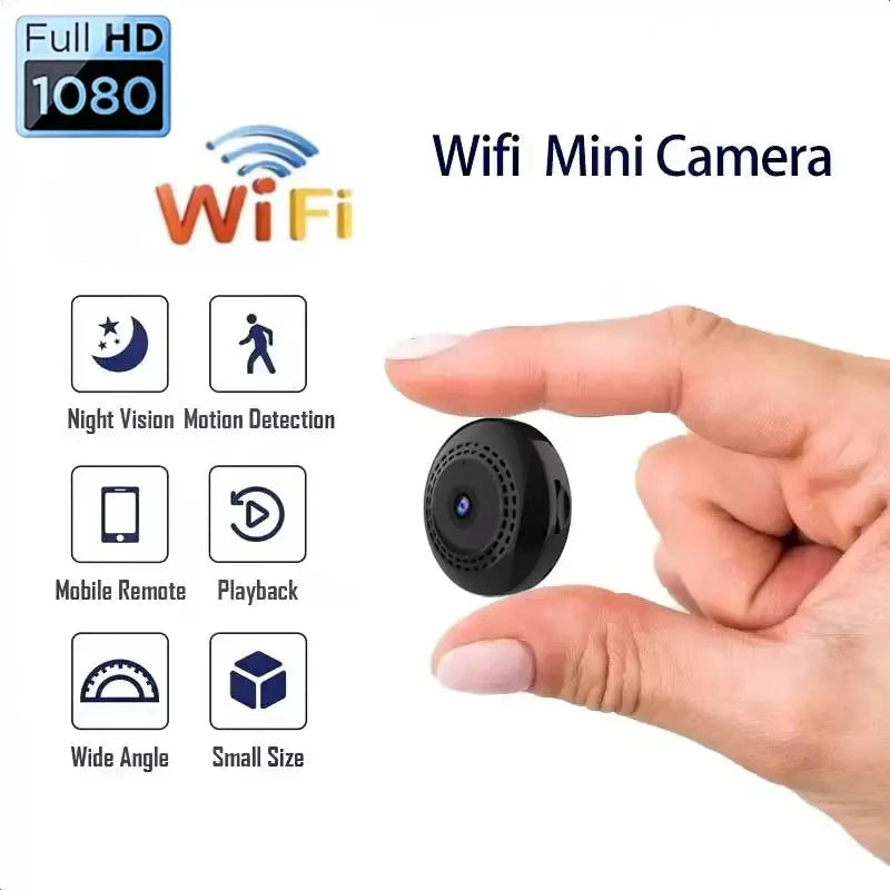 1080P WiFi  Mini Wireless Camera Indoor Tiny Camera Without Light Motion Detection Ultra Small Home Surveillance Battery Camera