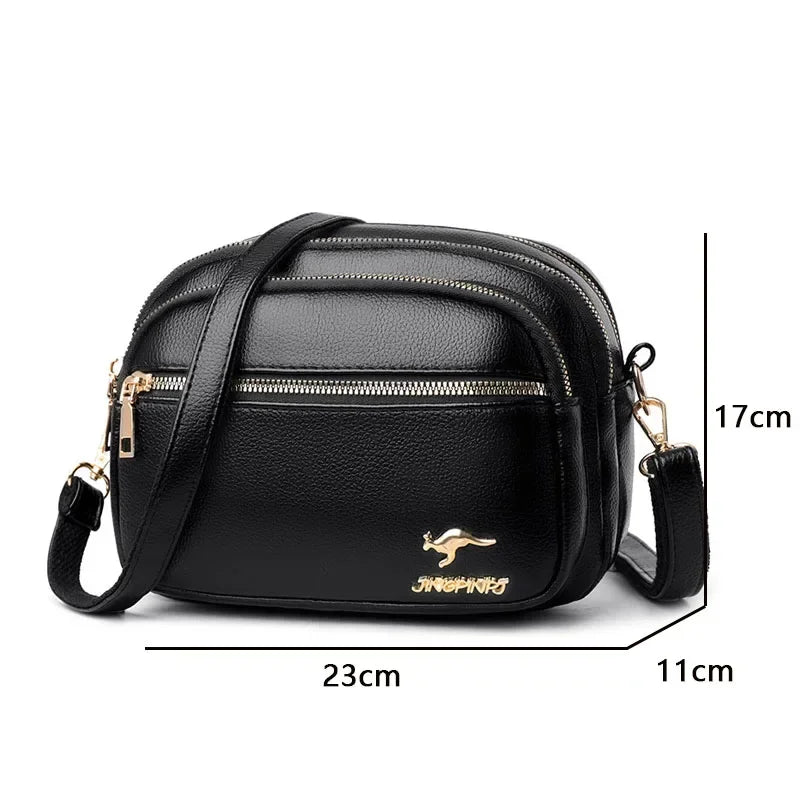 High Quality Soft Leather Purse Fashion Women Shoulder Messenger Bag Multi-pocket Wear-resistant Bag Luxury Ladies...