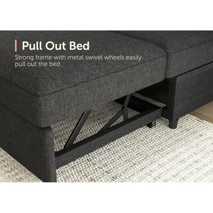 BestsellerGray Sectional Sofa with Hidden Bed and Storage for Living Room | Kimlud Luxury Sofa