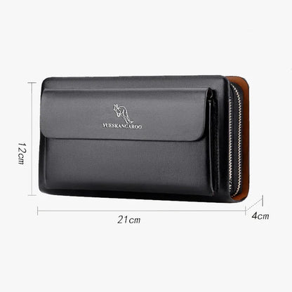 Men's Wallet Long Male Purse Vintage PU Leather Man Clutch Money Bag Wristlets Walets for Men 2025 Caibu Coin Card Holder Murse