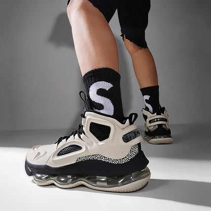 Men's Basketball Shoes Breathable Cushioning Non-Slip Wearable Runing Shoes Gym Training Athletic Basketball Sneakers for Women