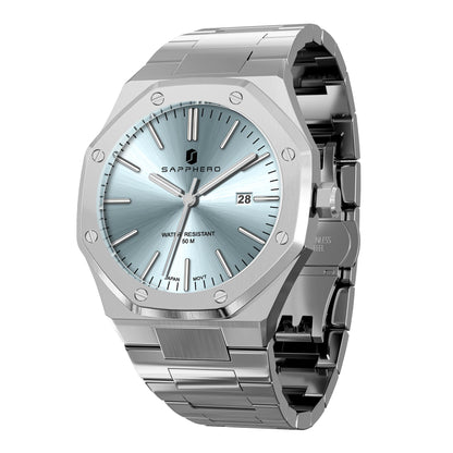 SAPPHERO Rose gold Men watches 30M waterproof stainless steels watches Quartz Watch  Men Business Fashion watches for men watche