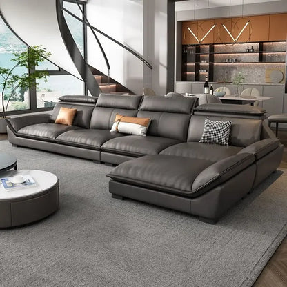 z Modern Home Decoration Microfiber Fabric Furniture Modern Luxury L-Shaped Sofa Living Room Combination Sofa | Kimlud...