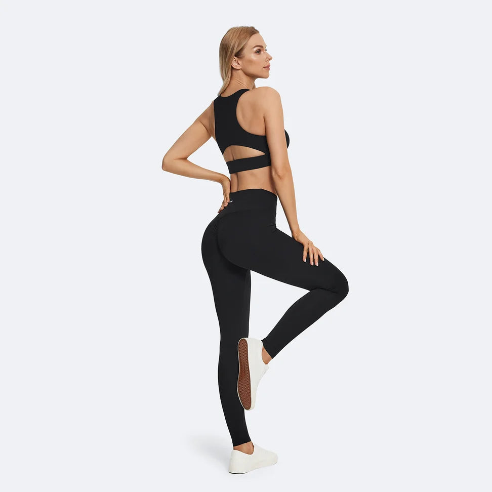 BetterMe Sexy Hollow Sports Bra Gym Woman Push Up High Impact Shockproof Underwear Naked Fitness Crop Top Mujer Workout Yoga Bra