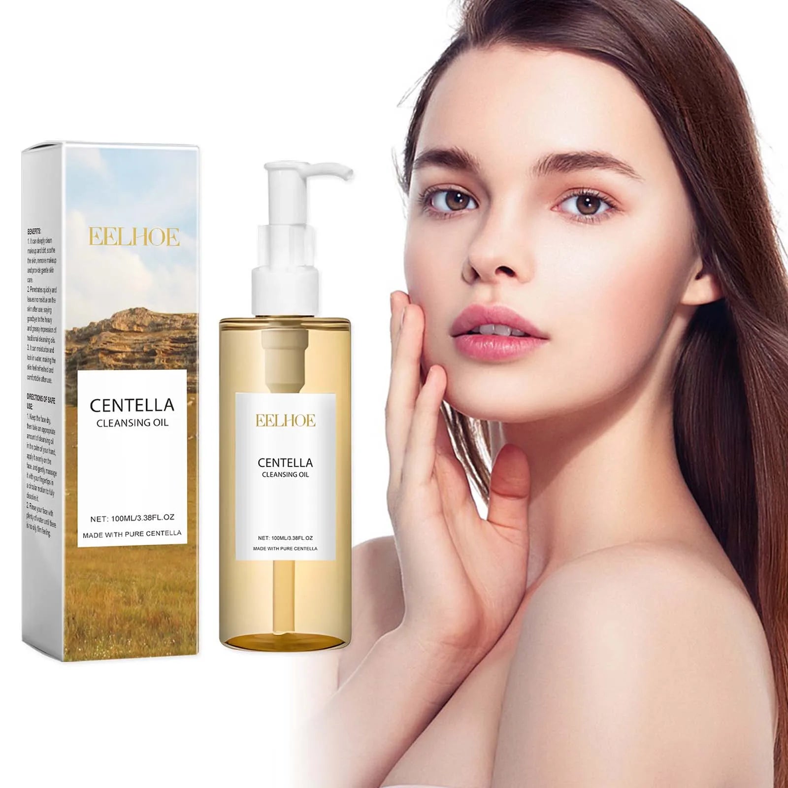 Centella Cleansing Oil Gentle Facial Makeup Remover Vitamin E Moisturizing Face Refresher Cleaning Oil Cleaning Nose Pores