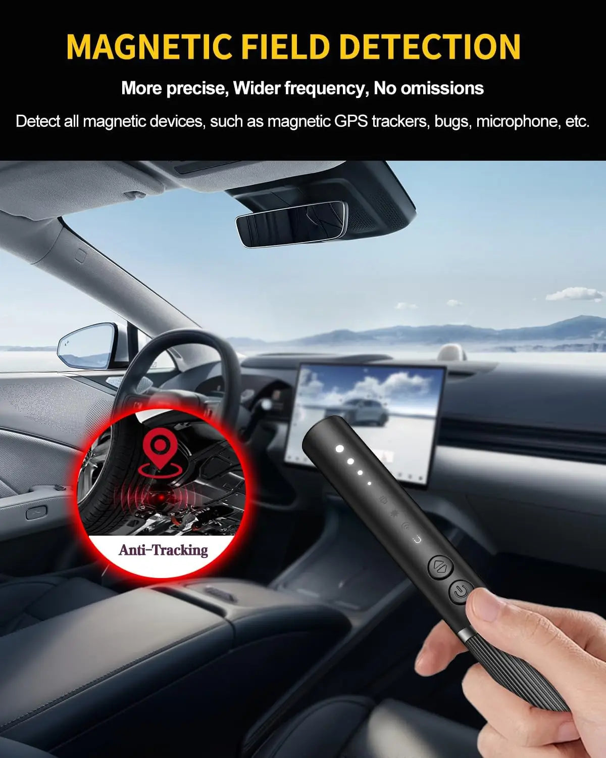 TINSOL Hidden Camera Detector GPS Tracking Device Recording Listening Device Detector Hotel Car Hidden Bugging Camera...