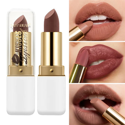 Pearlescent Purple Glitter Velvet Lipstick Waterproof Lasting Fine Shimmer Nourishing Diamond Lipstick Women Makeup...