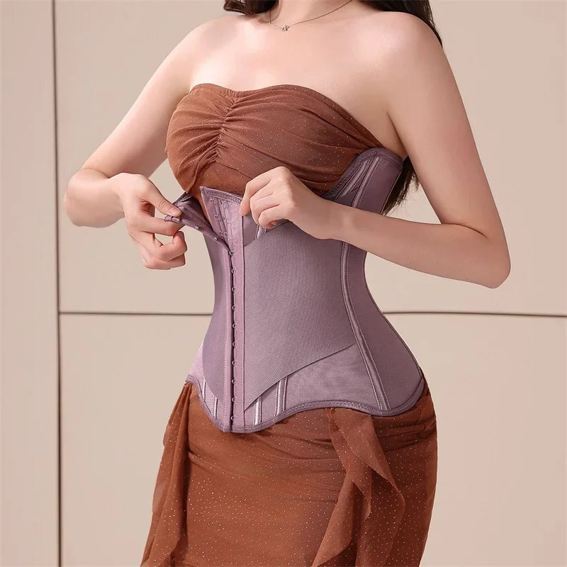 MiiOW U-shaped Waist Trainer Corset Women Buttoned Shapers Breast Lifted Waist Trainer Steel Bone Slimming Women's Shapewear - Kimlud