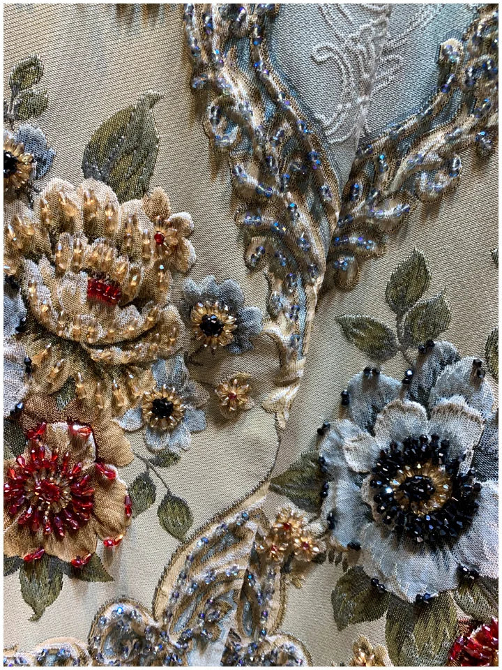 Vintage Embroidery Heavy Rhinestone Trench Coat for Women 2024 Spring Autumn New Fashion Luxury Long Sleeve Elegant Loose Coats