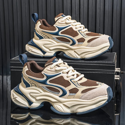 Chunky Sneakers Mens Designer Easy Matching Sport Shoes Fashion Casual Leather Fabric Breathable Height Increased Platform Shoes