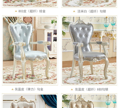 European Solid Wood Dining Chair Princess Lazy Throne Luxury Lounge Chair Fashion Butterfly Ergonomic Muebles Entrance Furniture - Kimlud