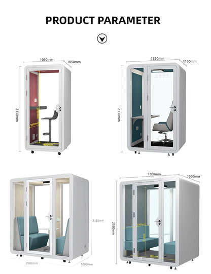 Wholesale Manufacturer Detachable Sound Insulation Silent Booth Freely Assemble For Independent Private Office Space