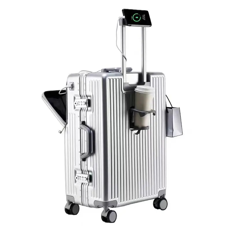Luggage Large Capacity 2025 New Multi-function Suitcase Aluminium Frame Trolley Case 20/24/27 inch Boarding Cabin Box