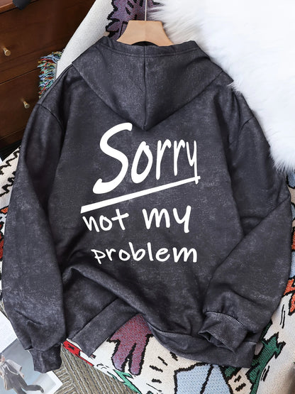 Basic Polyester Hoodie Alphabet Print 100_ Polyester Women Autumn and winter  Comfortable Pullover Crewneck Loose Female Clothes