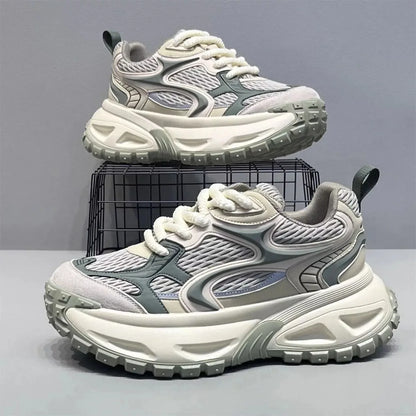 Casual Style Breathable Sporty Men's Shoes Thick Bottom Versatile High-End Lightweight Fashionable Dad Shoes Comfortable Wear - Kimlud