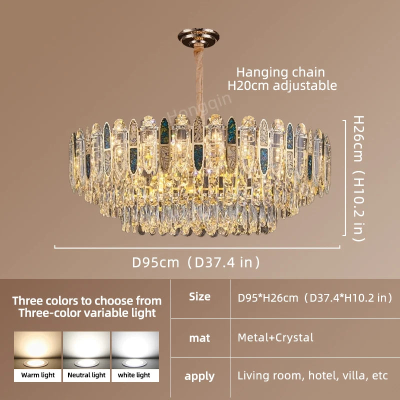 Ceiling for Dining Room Modern Led Crystal Chandelier Ceiling Hanging Lamp for Living Room Villa Loft Pendant Lighting |...