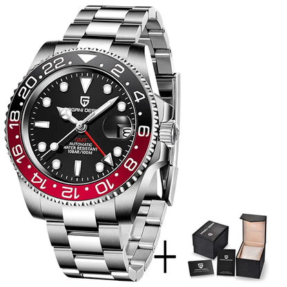 PAGANI DESIGN V4 GMT Watches Men's Luxury Automatic Mechanical Wristwatch Sapphire Glass 40MM Stainless Steel Waterproof Watch