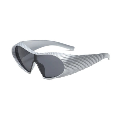 New Alien Uv Resistant Sunglasses, Punk Goggles, Futuristic Y2k Large Frame Integrated Sunglasses 7751 | Kimlud Outdoor...