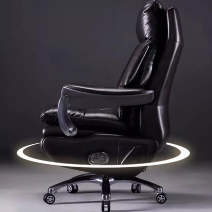 Electric Leather Boss Chair Modern Design Comfortable Ergonomic Trendy Chair Swivel Arm Footrest Salon Silla Oficina...