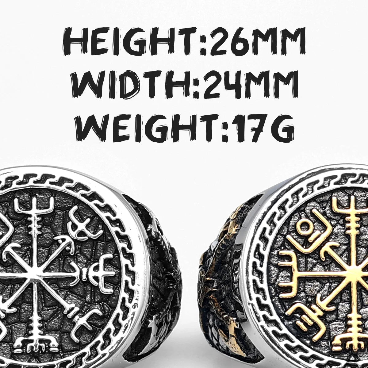 Viking Pirate Ax Retro Totem Stainless Steel Mens Rings Punk Trendy for Male Boyfriend Biker Jewelry Creativity Gift Wholesale
