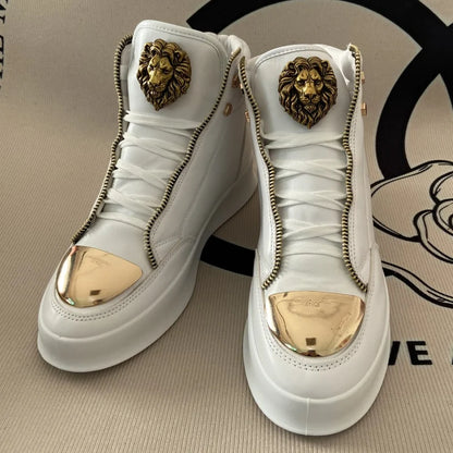 original shoes brand high top casual shoes for man zip decoration casual sneakers mens ankle boots sports hip-hop running shoes - Kimlud