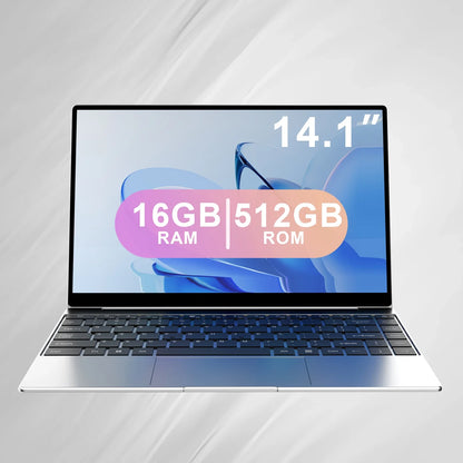 Ultra Slim Laptop 14.1" 16GB RAM 2TB SSD Intel N3700 Notebook Windows 11 Pro 1920*1080 Display Office Study Computer PC - Kimlud