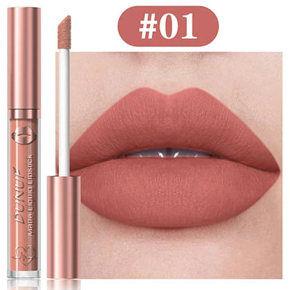 18 Color Waterproof Lip Gloss Nude Apricot Matte Liquid Lipstick Transparent Lip Oil Sexy Rose Red Velvet Matte Lipstick Make Up - Kimlud