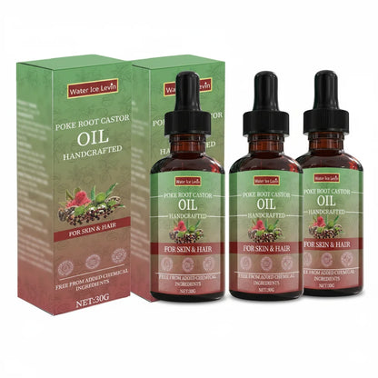 Poke Root Castor Oil for Skin & Hair - Natural Handcrafted Blend, Deep Moisture, Winter Nourishment, Chemical-Free...