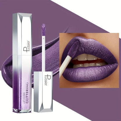 Sparkling Metallic Lip Gloss, Waterproof & Long-Lasting, Matte Lipstick Set, Non-Sticky, Party/Festival Makeup