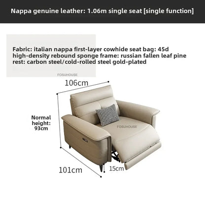 Modern Leather Living Room Sofas Italian Living Room Furniture Home Back Armrest Sofa Recliner Luxury Electric Function...