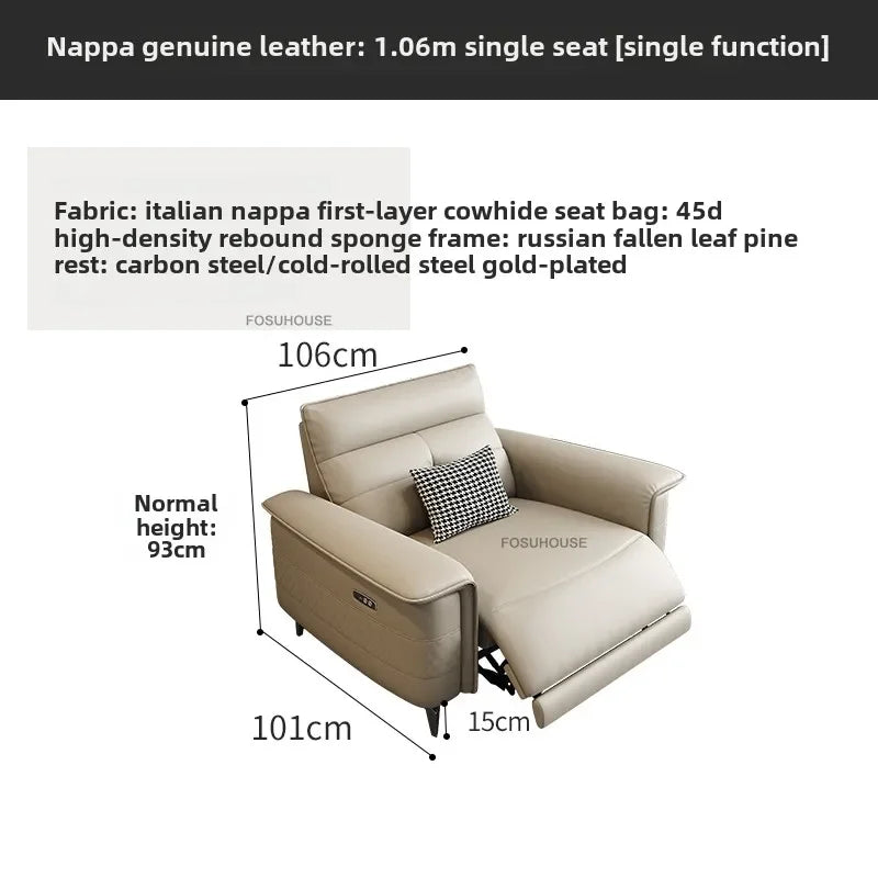 Modern Leather Living Room Sofas Italian Living Room Furniture Home Back Armrest Sofa Recliner Luxury Electric Function...