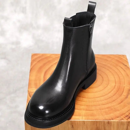 2025 British Men's Tide High Top Round Head Locomotive Premium Sleeve Cigarette Short Chelsea Boots | Kimlud...