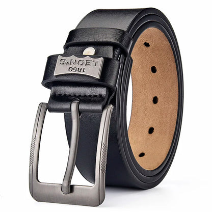 【LEON＇S】 Buckle Leather Casual Jeans Belt Men High Quality Retro Luxury Male Strap Cintos 3 Colors 2023 NEW | Kimlud...