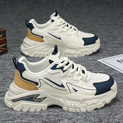 Men's shoes 2026 new summer breathable trend running casual versatile thick sole height increasing sports shoes outdoor