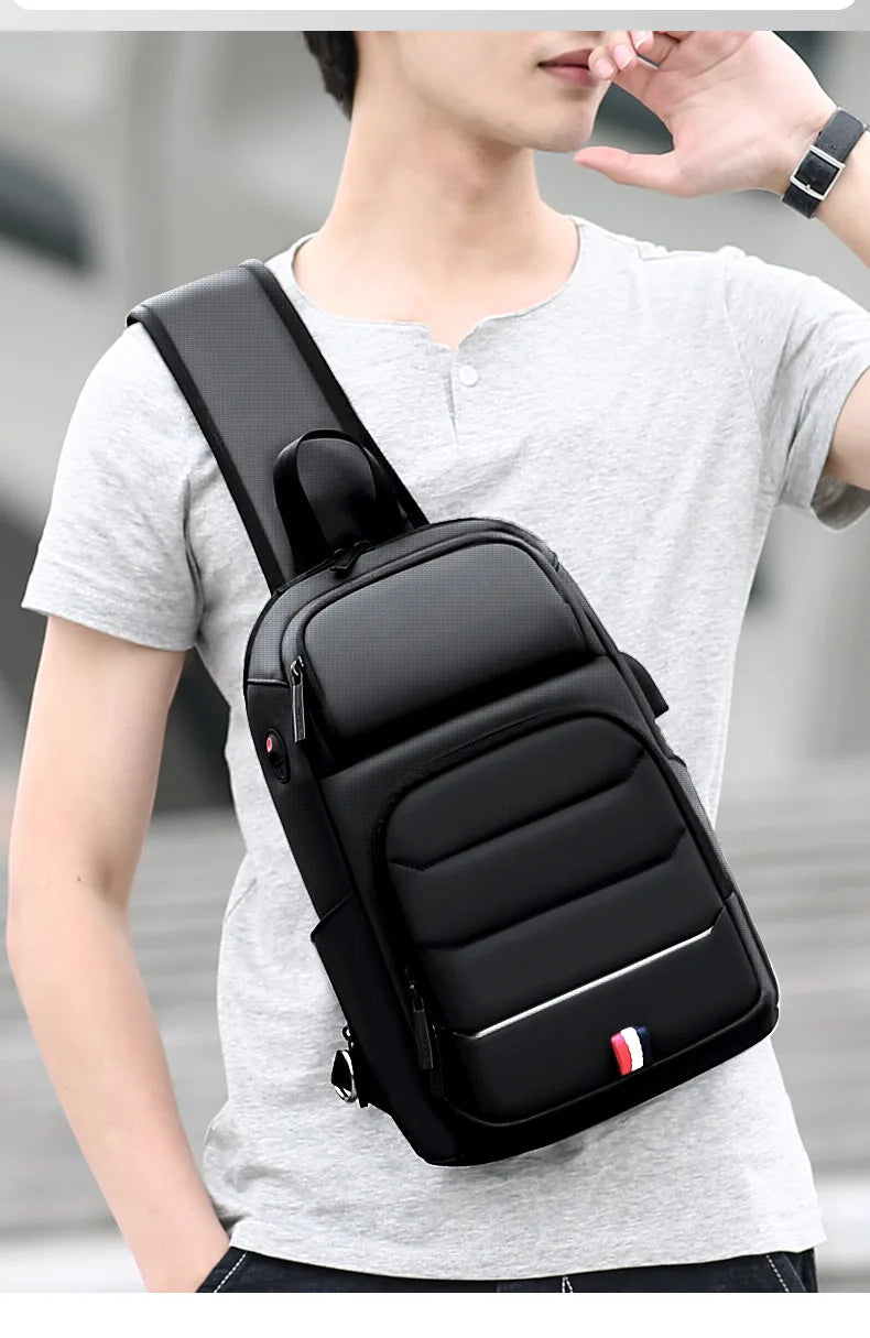 Designer Crossbody Bags for Fashion Shoulder Bags USB Charging Messenger Sling Bag Chest Bag Oxford Single Shoulder Strap Pack