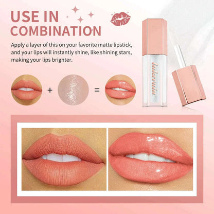 NEW Glitter Gloss Universal Lip Luminizer 8 Colors Makeup Lip Gloss Non-sticky Moisturizing Plumper Long Lasting Glitter Liquid