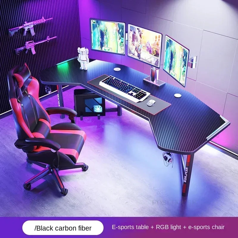 Household Desktop Computer Desks Office Furniture Simple Professional Gaming Table Multi-functional E-sports Table and Chair Set