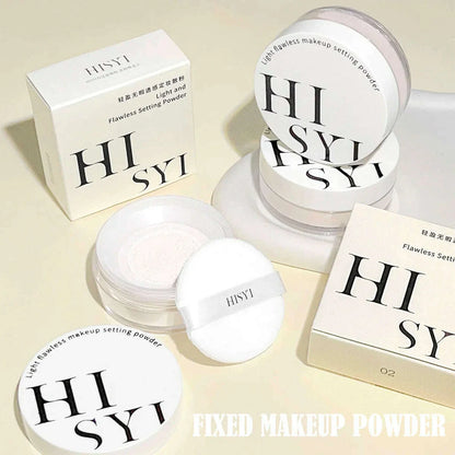 Light, flawless and transparent makeup setting powder,waterproof and easy to take off, natural makeup holding and setting powder