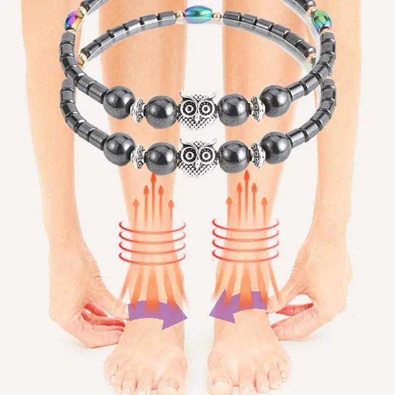 Molded Slimming Magnetic Therapy Health Magnet Ankle Chains Relieve Fatigue Weight Loss Magnet Anklets Natural Stones Bracelets