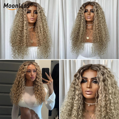 Moonlass 260 Density Pearlescent Twilight 100% Virgin Hair Wig Kinky Curly 5x5 Glueless Wig Effortless Morning Routine...