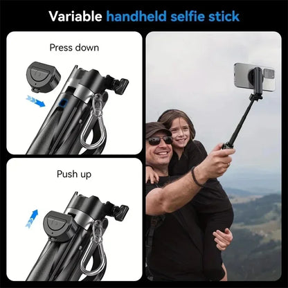 Pocket Mini Bluetooth Magnetic Selfie Stick Telescopic Multifunctional Tripod Stand for IPhone Android Magsafe Travel Monopod