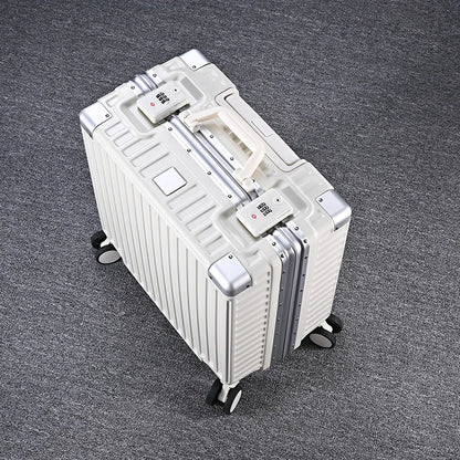 18/20 inch Carry on Suitcase Aluminum Frame Sturdy PC Trolley Case Business Cabin Bag Luggage Travel Suitcase - Kimlud