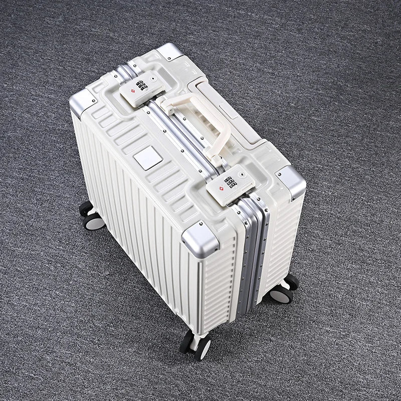 18/20 inch Carry on Suitcase Aluminum Frame Sturdy PC Trolley Case Business Cabin Bag Luggage Travel Suitcase - Kimlud