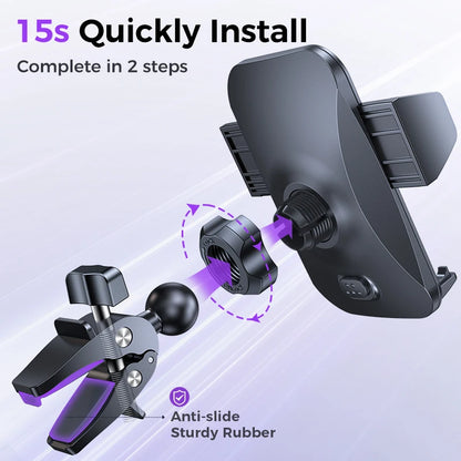 Joyroom Upgraded Car Phone Holder Military-Grade Protection Big Phone And Thick Cases Friendly Hands Free Air Vent Car...