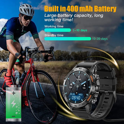 MEVADEN Steel 1.39 Bluetooth Call Smart Watch Men Sports Fitness Tracker Watches IP67 Waterproof Smartwatch for Android IOS MD52
