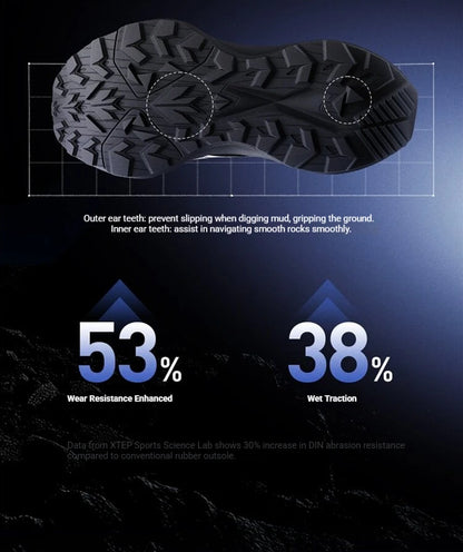 Xtep Chase Mountain 2.0 Pro Professional Outdoor Trail Running Shoes For Men Rebound Anti-Slip Wear-Resistant...