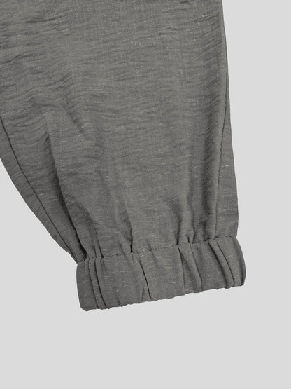 Women's Casual Utility Jumpsuit with Double Belt - Lapel Collar Button Down Long Sleeve Harem Pants One Piece Outfit |...