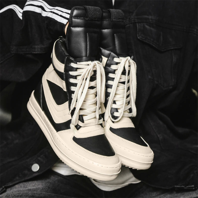 Men Sneakers Casual Shoes Ankle Boots High Top Boots Outdoor Walking Sneakers Lace Up Comfortable Sports Shoes Running Tennis